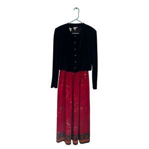 Vintage Midnight velvet jacket & dress size‎ 6